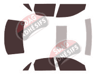Kit film teinté Audi A4 (2) Berline 4 portes (2001 - 2005) Kit film teinté Audi A4 (2) Berline 4 portes (2001 - 2005)
