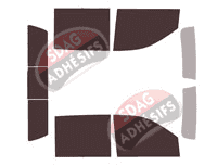 Kit film teinté Chevrolet Silverado (4) Crew Cab Pick-up 4 portes (depuis 2019)