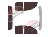 Kit film teinté Gmc 1500 Sierra (5) Double Cabine Pick-up 4 portes (depuis 2019)