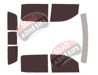 Kit film teinté Gmc Sierra (4) Crew Cab Pick-up 4 portes (2013 - 2018)