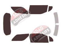 Kit film teinté Ds DS3 (1) 3 portes (2010 - 2019) Kit film teinté Ds DS3 (1) 3 portes (2010 - 2019)