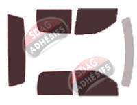 Kit film teinté Dodge Ram (5) Méga Cab Pick-up 4 portes (2018 - 2025)