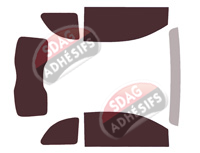 Kit film teinté Fiat 500 (2) E 3 portes (depuis 2021)