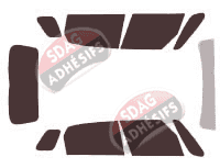Kit film teinté Fiat 500 (1) L 5 portes (2012 - 2022)