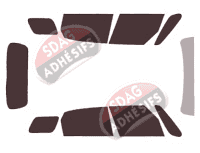 Kit film teinté Fiat 500 (1) L Living 5 portes (2013 - 2022)
