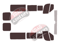 Kit film teinté Fiat Ducato (2) L2  Long 5 portes (depuis 2006)