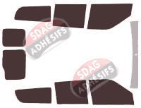 Kit film teinté Fiat Doblo (2) Maxi 6 portes (2009 - 2022) Kit film teinté Fiat Doblo (2) Maxi 6 portes (2009 - 2022)