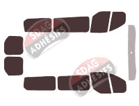 Kit film teinté Ford Custom Transit (1) Court 5 portes (2013 - 2023) Kit film teinté Ford Custom Transit (1) Court 5 portes (2013 - 2023)