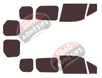 Kit film teinté Ford Connect (2) Court Vitres Fixes 6 portes (2014 - 2024)