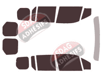 Kit film teinté Ford Tourneo (2) Connect 6 portes (2014 - 2024)