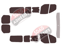 Kit film teinté Ford Custom Transit (1) Court 6 portes (2014 - 2023) Kit film teinté Ford Custom Transit (1) Court 6 portes (2014 - 2023)