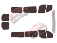 Kit film teinté Ford Custom Transit (1) Court 6 portes (2014 - 2023) Kit film teinté Ford Custom Transit (1) Court 6 portes (2014 - 2023)