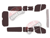 Kit film teinté Ford Custom Transit (1) Long 4 portes (2014 - 2023) Kit film teinté Ford Custom Transit (1) Long 4 portes (2014 - 2023)