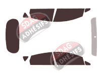 Kit film teinté Ford Fiesta (6) 5 portes (2008 - 2017) Kit film teinté Ford Fiesta (6) 5 portes (2008 - 2017)