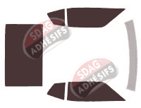 Kit film teinté Ford Mustang (1) Coupe 2 portes (1971 - 1973)