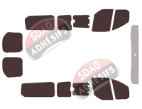 Kit film teinté Ford Custom Transit (1) Court 5 portes (2013 - 2023) Kit film teinté Ford Custom Transit (1) Court 5 portes (2013 - 2023)