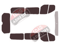 Kit film teinté Ford Custom Transit (1) Court 5 portes (2014 - 2023) Kit film teinté Ford Custom Transit (1) Court 5 portes (2014 - 2023)