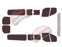 Kit film teinté Ford Custom Transit (1) LONG 6 portes (2014 - 2023) Kit film teinté Ford Custom Transit (1) LONG 6 portes (2014 - 2023)