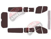 Kit film teinté Ford Custom Transit (1) LONG 5 portes (2014 - 2023) Kit film teinté Ford Custom Transit (1) LONG 5 portes (2014 - 2023)