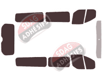 Kit film teinté Ford Custom Transit (1) LONG 4 portes (2014 - 2023) Kit film teinté Ford Custom Transit (1) LONG 4 portes (2014 - 2023)
