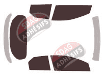 Kit film teinté Honda Civic (8) 5 portes (2006 - 2012) Kit film teinté Honda Civic (8) 5 portes (2006 - 2012)