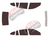 Kit film teinté Kia Rio (1) Break 5 portes (2000 - 2005)