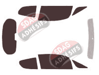 Kit film teinté Mitsubishi Colt (6) 3 portes (2004 - 2009)
