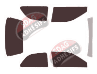 Kit film teinté Mitsubishi Colt (4) 3 portes (1992 - 1996)