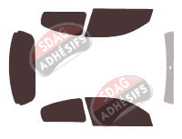 Kit film teinté Nissan Almera (2) 3 portes (2000 - 2006)