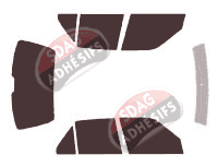 Kit film teinté Peugeot 106 (phase 2) 5 portes (1996 - 2003)