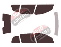 Kit film teinté Peugeot 206 (1) SW Break 5 portes (1998 - 2007) Kit film teinté Peugeot 206 (1) SW Break 5 portes (1998 - 2007)