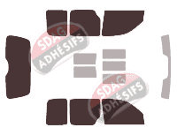 Kit film teinté Peugeot Partner (1) 5 portes (1996 - 2008) Kit film teinté Peugeot Partner (1) 5 portes (1996 - 2008)