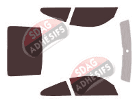 Kit film teinté Porsche 911 (5) Coupe 2 portes (1998 - 2006)