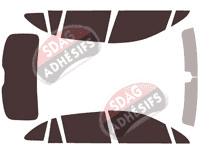 Kit film teinté Porsche Panamera (2) Sport T Hayon  5 portes (depuis 2018)