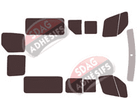 Kit film teinté Renault Master (3) L2 5 portes (2019 - 2024) Kit film teinté Renault Master (3) L2 5 portes (2019 - 2024)