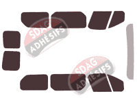 Kit film teinté Opel Vivaro (2) Court 5/6 portes (2014 - 2019)