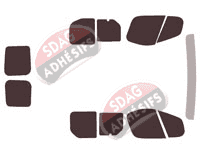 Kit film teinté Opel Vivaro (A) Utilitaire 5 portes (2002 - 2015)