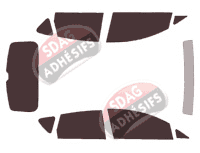 Kit film teinté Seat Altea (1) 5 portes (2009 - 2016)