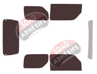 Kit film teinté Suzuki Jimny (3) 3 portes (2010 - 2018) Kit film teinté Suzuki Jimny (3) 3 portes (2010 - 2018)