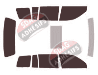 Kit film teinté Toyota Highlander (1) 5 portes (2000 - 2007)