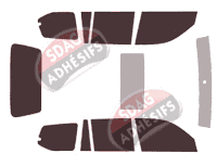 Kit film teinté Toyota Land Cruiser (11) 5 portes (2003 - 2009) Kit film teinté Toyota Land Cruiser (11) 5 portes (2003 - 2009)