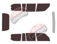 Kit film teinté Toyota Land Cruiser (9) 5 portes (1996 - 2003) Kit film teinté Toyota Land Cruiser (9) 5 portes (1996 - 2003)