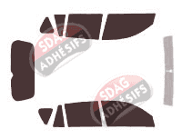 Kit film teinté Toyota RAV4 (3) 5 portes (2006 - 2013) Kit film teinté Toyota RAV4 (3) 5 portes (2006 - 2013)