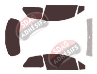 Kit film teinté Toyota Yaris (3) 3 portes (2011 - 2021)