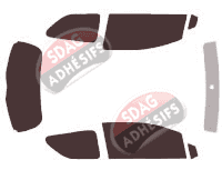Kit film teinté Toyota Yaris (2) 3 portes (2005 - 2011)