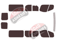 Kit film teinté Opel Vivaro (A) Long 6 portes (2002 - 2015)