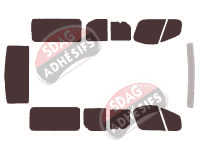 Kit film teinté Opel Vivaro (A) Long 5 portes (2002 - 2015)