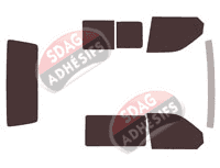 Kit film teinté Volkswagen Transporter T6 (6) Utilitaire 4 portes (depuis 2015)