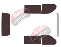 Kit film teinté Volkswagen Transporter T6 (6) Utilitaire 4 portes (depuis 2015)