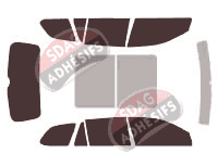 Kit film teinté Volkswagen Golf (5) SW Break 5 portes (2006 - 2010) Kit film teinté Volkswagen Golf (5) SW Break 5 portes (2006 - 2010)